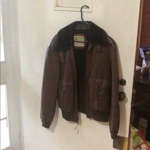 Vintage London Fog Bombers Leather Jacket